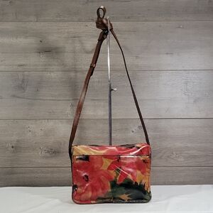 Patricia Nash Floral Leather Crossbody Shoulder Bag
